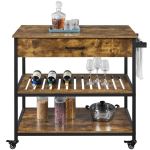 Versatile 3-Tier Rolling Kitchen Cart With Storage 4 1589 895D46