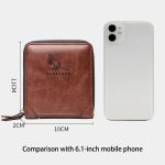 Compact Rfid-Blocking Genuine Leather Wallet For Men 6 3544 E5B6B2