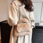 Chic Faux Fur Top-Handle Sling Bag With Removable Shoulder Chain 6 3598 7C0E8F
