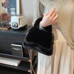 Chic Faux Fur Top-Handle Sling Bag With Removable Shoulder Chain 4 3598 Db3876