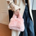 Chic Faux Fur Top-Handle Sling Bag With Removable Shoulder Chain 3 3598 E0F7C5
