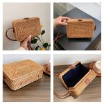 Chic Handwoven Rattan Crossbody Bag With Adjustable Strap 6 4201 3B6702