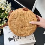 Chic Handwoven Rattan Crossbody Bag With Adjustable Strap 3 4201 E84485