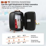 Portable 6L Mini Makeup Fridge With Mirror &Amp; Led Lights 5 5196 C32450