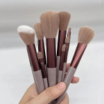 Deluxe 13-Piece Makeup Brush Set - Soft Synthetic Brushes For Foundation, Eye Shadow &Amp; Blush With Elegant Carry Bag 1 5538 B6F335