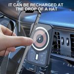 15W Fast Charging Magnetic Wireless Car Charger With Air Vent Phone Holder Stand For Iphone 12, 13, 14 Pro Max Series 4 5854 34F540