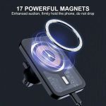 15W Fast Charging Magnetic Wireless Car Charger With Air Vent Phone Holder Stand For Iphone 12, 13, 14 Pro Max Series 7 5854 B85397