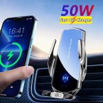 50W Wireless Car Charger With Air Vent Stand &Amp; Fast Charging Station For Iphone &Amp; Samsung 2 5913 683190