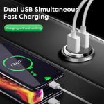 200W Dual Usb Fast Charging Car Phone Adapter With Qc 3.0 2 5954 D00C19