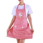 Charming Cartoon Rabbit Waterproof Kitchen Apron With Double Pocket 5 869 7F9Db2