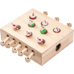 Interactive Solid Wood Whack-A-Mole Cat Toy With Natural Wood Finish 1 10304 B1E3E5