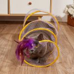 Interactive S-Spring Cat Tunnel With Pendants And Bells 2 10333 D70F41