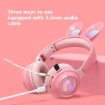 Led Bluetooth Rabbit Ear Headphones With Noise-Reduction Mic &Amp; Tf Card Support 3 11916 E42976