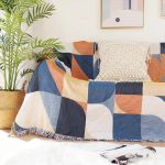 Bohemian Plaid Multi-Purpose Cotton Blend Blanket 3 9166 5F37D7