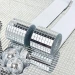 Self-Adhesive Real Glass Mini Square Mirror Mosaic Tiles 1 9421 A9Afb1