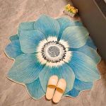 Flower Shaped Carpet Bedroom Bedside Rug 6 9428 Bbe736