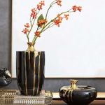 Elegant Black Gold Ceramic Vase 3 9723 98B7Ef