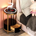 Modern Minimalist Nightstand With Wireless Charging And Led Light 3 12942 Dc085C